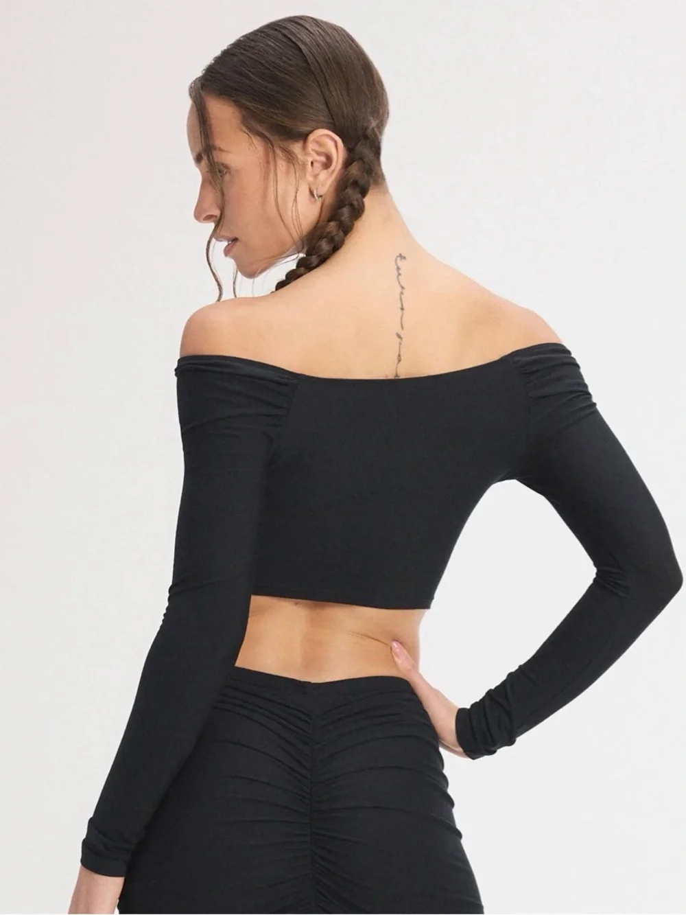 Savage X Fenty Softcore Modal Ruched Crop Top Size Medium NEW